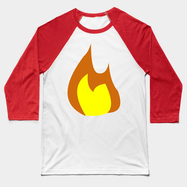 Flame Baseball T-Shirt by JacCal Brothers